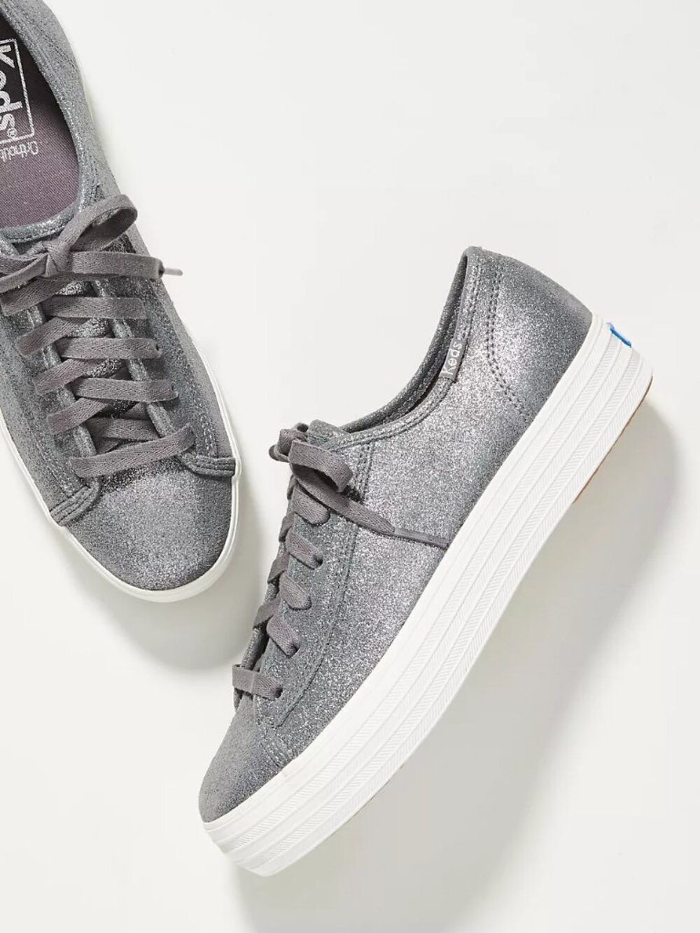 Anthropologie Keds Triple Kick Glitter Platform Sneakers 7.5